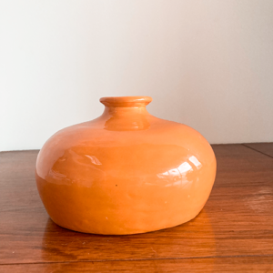 vase pop orange ceramique atelier mozin