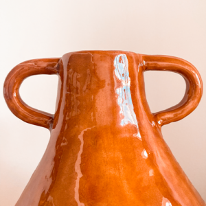 vase Kimia style jarre couleur miel avec anses terre cuite Mozin