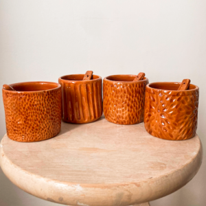 set de tasses miel atelier mozin en ceramique