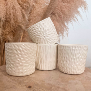 set de tasses blanches atelier mozin en ceramique